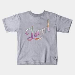 Loved Watercolor Textured Look Kids T-Shirt